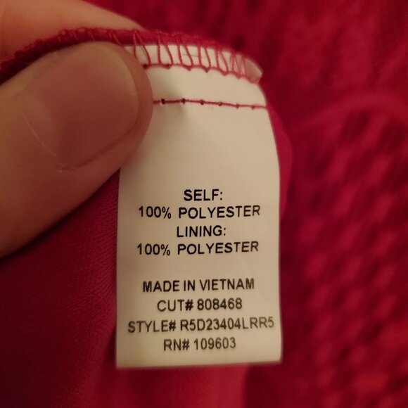 NWT Rabbit Rabbit Rabbit Raspberry Lace 3/4 Sleeve Dress Size 22W Lined - Picture 6 of 7